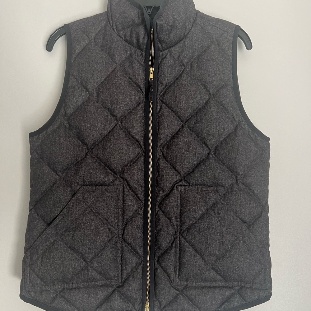J. Crew Gray Quilted Vest
